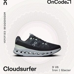 On Running Cloudsurfer Shoes - Iron Glacier women’s size 9. Worn once no box.